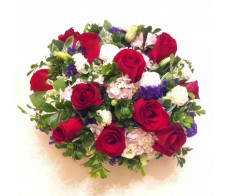 T1 12 PCS RED ROSES TABLE FLOWER IN ROUND